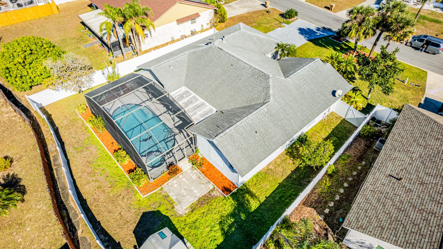 Aerial view of the property