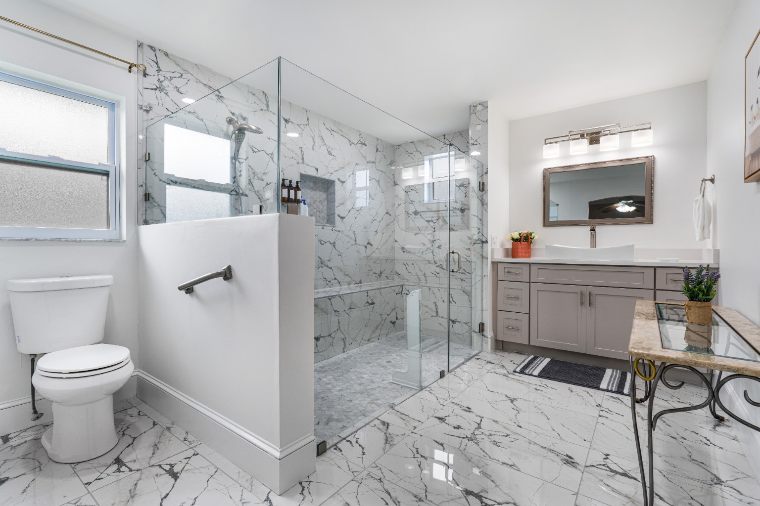 Bathroom with walk-in shower